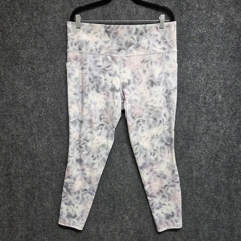 Athleta Women's XL Leggings Salutation Stash Tight Multicolor Capri Athletic